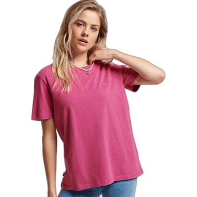 Geborduurd dames-T-shirt van biologisch katoen Superdry Vintage Logo