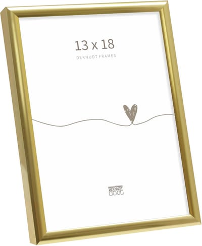 Deknudt frames fotolijst S027A4 - smal goudkleurig aluminium - 13x18