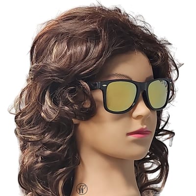 Fako Fashion - Zwarte Zonnebril Met Roze Spiegelglazen - Zonnebril Classic Polarised - Polariserend - Gepolariseerd - Heren Zonnebril - Dames Zonnebril - Zwart - Roze Spiegel