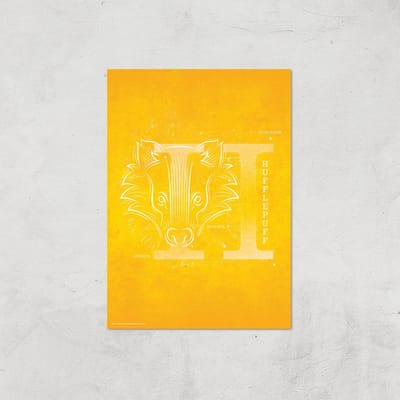 Harry Potter Hufflepuff Giclee Art Print - A4 - Print Only