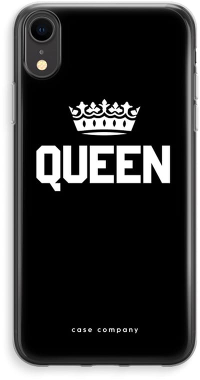 Case Company® - Hoesje geschikt voor iPhone XR hoesje - Queen zwart - Soft Cover Telefoonhoesje - Bescherming aan alle Kanten en Schermrand