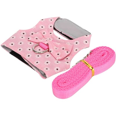 Konijnen Vest Tuigje met Hamster Borstband Lijn Kleine Dieren Accessoires S white