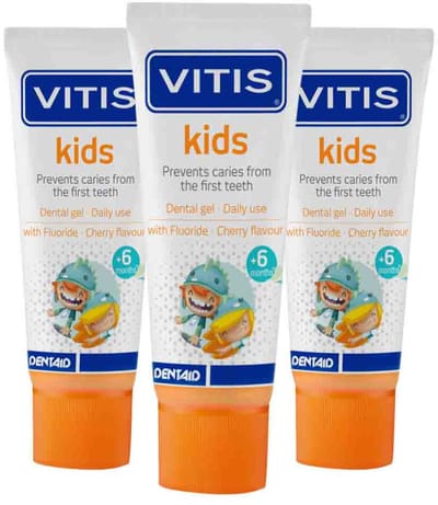 Vitis Tandgel Kids 6m+ - 3 x 50 ml - Voordeelverpakking