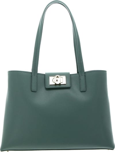 FURLA Leren Schoudertas 1927 Tote Bag Mineral Green Mintgroen