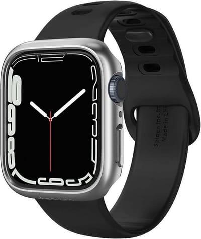 Spigen Thin Fit Apple Watch 7/8/9 45MM Case Hard Plastic Bumper Grijs