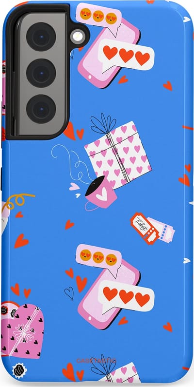 Casetastic Hoesje Geschikt voor Samsung S22 - Stijlvolle Beschermende Duo-layer Case - Romantische Date