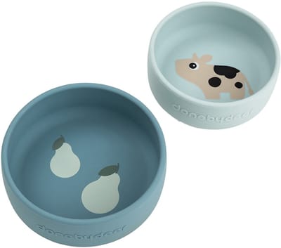 Done By Deer Dotti Siliconen Kommenset - 2 Stuks - Blue