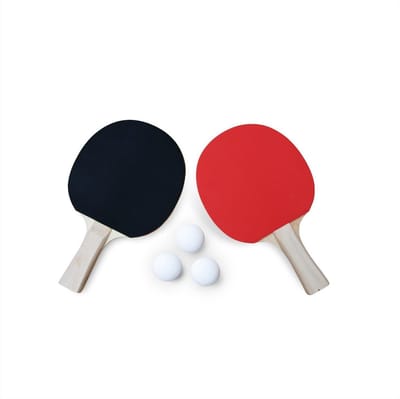 sweeek - Set van 2 batjes en 3 ballen voor tafeltennis, sport tafeltennis, pingpongset
