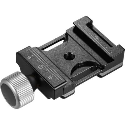Pince à dégagement rapide, 38mm, bouton à vis en aluminium, Compatible avec la plaque QR Arca-Swiss noir