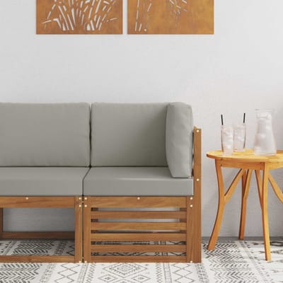 vidaXL - Buitenhoekbank - Massief - Acacia - Hout - Naturel
