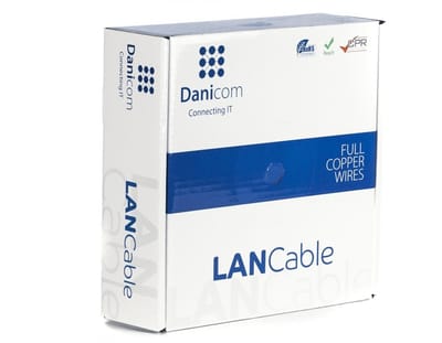 DANICOM CAT7 S/FTP 50 meter kabel op rol stug - LSZH (Dca) - Trekdoos - Internetkabel - Netwerkkabel - UTP kabel