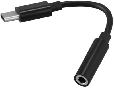 LISM-USB-C naar 3,5 mm hoofdtelefoon-/oortelefoonaansluiting kabeladapter, Type-C 3.1 stereo hoofdtelefoon aux-interface mannelijk naar 3,5 mm poort.