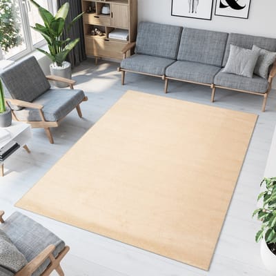 Tapiso Florida Vloerkleed Beige Laagpolig Modern Woonkamer Tapijt Maat- 80x150