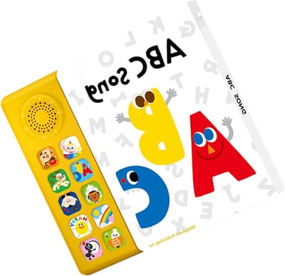 Muziekboek Kinderen - Interactief Leerboek - Engelse Taal Leren - 10 Bekende Liedjes - 23 x 21 cm - Multicolor