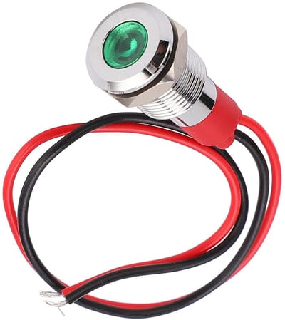 Waterdichte LED Indicatorlamp Groen 10mm voor Industriële Besturingselementen - Compact en Duurzaam voor 220V Toepassingen