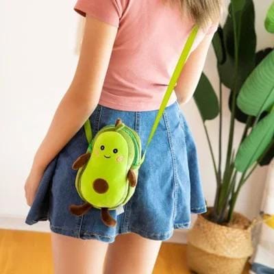 Avocado Pluche Kawaii Speelgoed Cartoon Zacht Gevuld Fruit Creatieve Nieuwe Vrouwen Multi Stijl Schoudertas Voor Kinderen Kinderen Cadeau Speelgoed 23cm groen