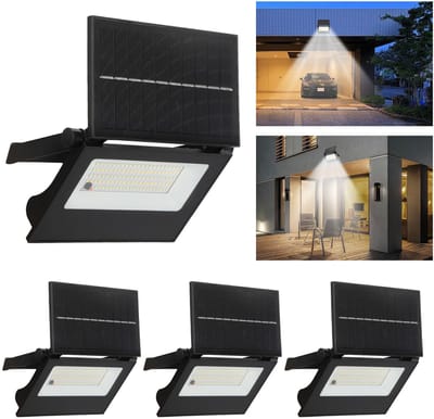 8X Solar Buitenlamp LED-wandlamp op zonne-energie Buitenlamp IP65 Balkon Terras met bewegingsmelder