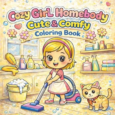 Kleurboek - Kleurkaarten - Findit Color - Coloring Book - Cozy Girl Homebody Cute & Comfy - Gratis verzonden - FITCCB10004