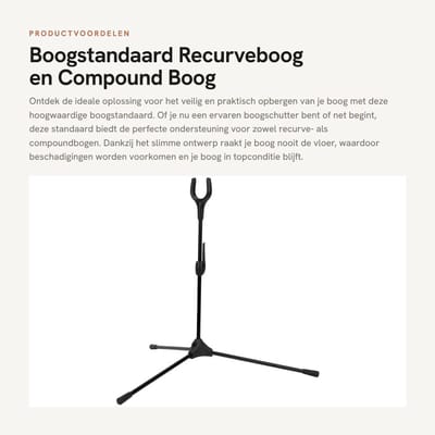 Dailygoods- Boogstandaard Eenvoudig te monteren - Recurveboog - Compound boog - Lichtgewicht - Stabiele houder - Afmetingen 35 x 5 x 5,5 cm - Boogrek