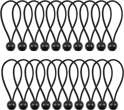 Elastische Bungee Koorden - 20 Stuks, Flexibel Touwkoord voor Kamperen en Huishoudelijk Gebruik