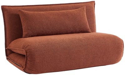 sweeek - 2-zits ombouwbare stoel in gestructureerd bouclé-stof l 120 x p 80 x h 66 cm - fleeep