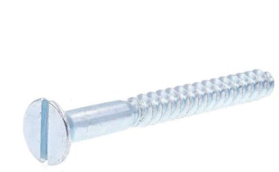 Houtschroeven - Verzinkte Schroeven - Meubels Monteren - Platte Kop - 14 x 2-1/2 inch - Zilver