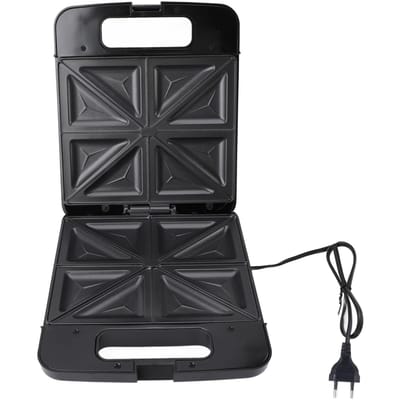 Gaufrier 1400W Chauffage Double Face Machine à Sandwich pour Petit-Déjeuner Appareil à Croque-Monsieur pour L gray
