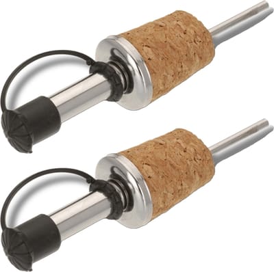 Excellent Houseware flesssenstop/wijnstopper met sluiting - 2x stuks - 18 cm test