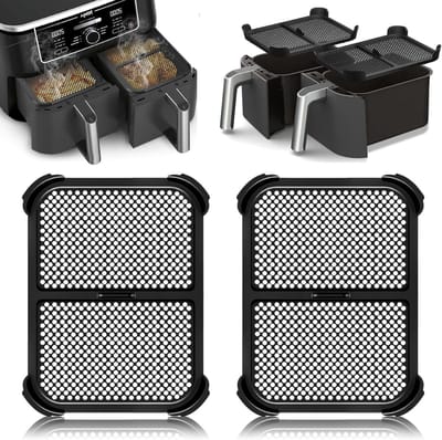 Set van 2 Siliconen Spatdeksels voor Airfryer - Bescherming tegen Spatten, Accessoires voor Koken en Bakken
