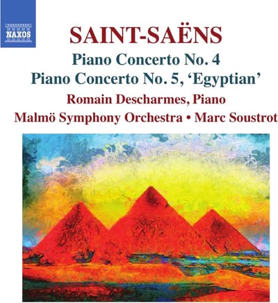 Romain Descharmes, Malmö Symphony Orchestra, Marc Soustrot - Saint-Saëns: Piano Concerto No. 4 | Piano Concerto No. 5 'Egyptian' (CD)