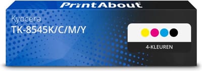 PrintAbout huismerk Toner TK-8545K/C/M/Y 4-kleuren Multipack Geschikt voor Kyocera