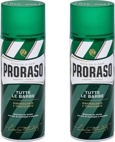 Proraso - Scheerschuim - Eucalyptus/Menthol - 400 ml - 2-delige set