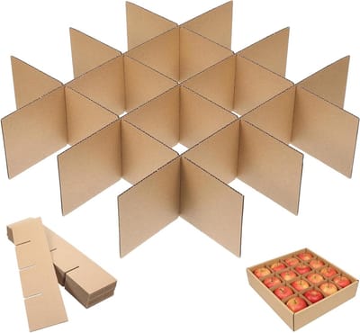 Kartonnen Tussenschotten - Verhuisdozen Verdelers - Breekbare Items Beschermen - Herbruikbaar Duurzaam Materiaal - 335 x 8 cm - Khaki