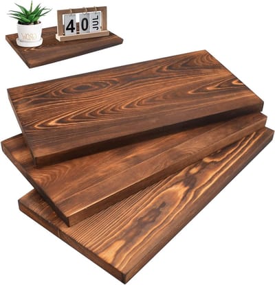 3x Gecarboniseerd Houten Planken voor Knutselen en Hobby - 29x15x1.5 cm
