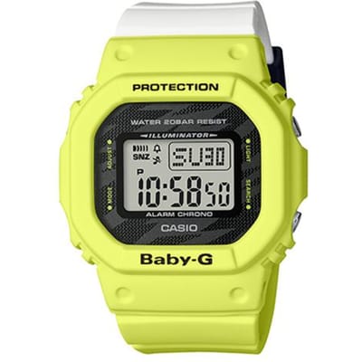 Casio CASIOBABY-G Serie Levendige IJs Macaron Kleur Kubus Sport Dubbel Display Waterdicht Kwarts Uurwerk Hars Band Japans en BGD-560TG-9PRD grijze kleur