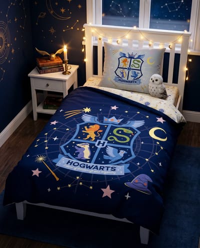 Harry Potter Dekbedovertrek - Eenpersoons - 140 x 200 cm - 65 x 65 cm - Polycotton