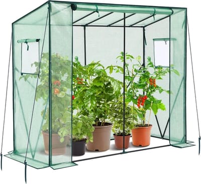 Kweekkas Afdekking - Kas Groen - Planten Beschermen - Alleen Buitenafdekking - 200x77x170 cm - Groen