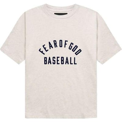 Fear of God Baseball T-shirt Crème Heather/Marine Blauw Heren Tops FG50-063OCJ-108 L white