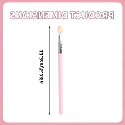 Oogschaduw-applicators met sponskop - 12 stuks herbruikbare kwastenset voor perfecte oogmake-up, roze handvat en zilveren huls