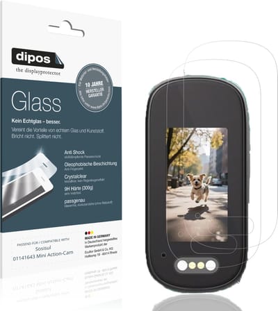 dipos – 2x Pantserfolie geschikt voor Sosisul 01141643 Mini Action-Cam | 9H Screenprotector