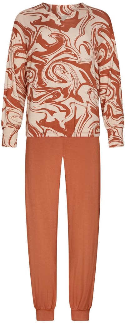 Pastunette Premium - Pyjama - Eternal - Viscose - Beige/Terra - Maat 52