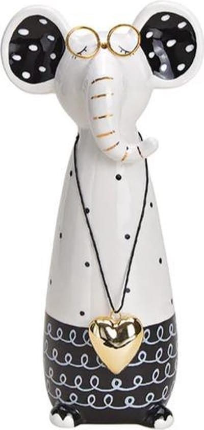 Liefde Olifant Beeld - Paasdecoratie - Keramiek - 23cm