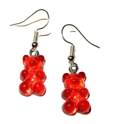 Shanna's super Deal Gummie Beertjes Oorhangers Rood