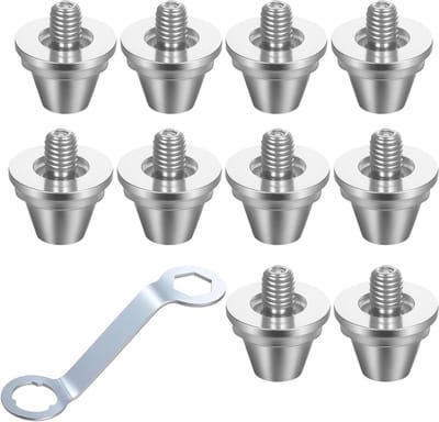 Voetbal Noppen - Vervangende Schroefnoppen - Sport Prestaties - Aluminiumlegering - 11mm 13mm - Zilver