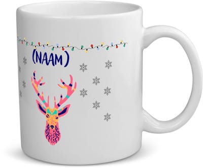 Akyol - kerst rendier met eigen naam koffiemok - theemok - Kerstmis - kerst beker - winter - kerst - christmas - kerst cadeau - 350 ML inhoud