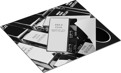 Chefcare Inductie Beschermer Goud Staven - Zwart Wit - 60x50 cm - Afdekplaat Inductie - Kookplaat Beschermer - Inductie Mat