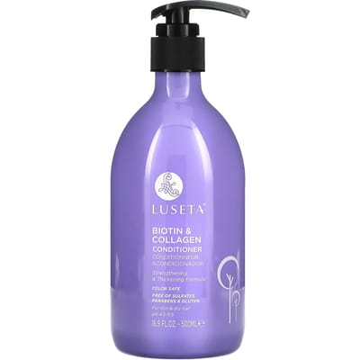 Luseta Beauty, Après-shampoing à la biotine et au collagène, pour cheveux fins et secs, 500 ml (500ml) purple