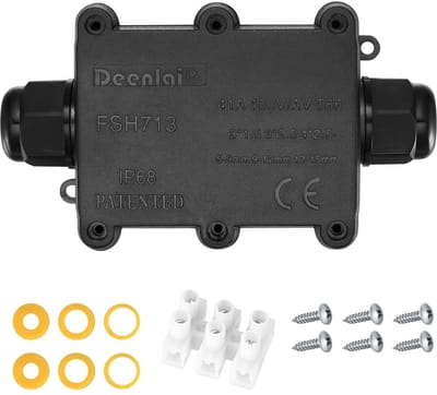 IP68 waterdichte aansluitdoos - 2-weg kabelverbinder - externe verdeeldoos buiten - kabel M20 kabelbox - draadverbinder - draadbereik 5-15 mm - klemmen - waterdicht - buitengebruik - bescherming