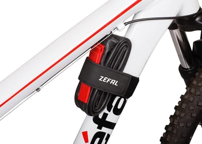 Universele Buisband - Fietsband Houder - Fietsen Zonder Tas - Inclusief Bandenlichters - 420 x 40 mm - Zwart