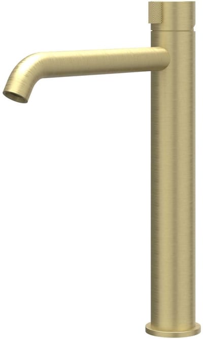 IVY Concord Eenhendel wastafelmengkraan opbouw model L, coldstart RVS316 geborsteld mat goud PVD